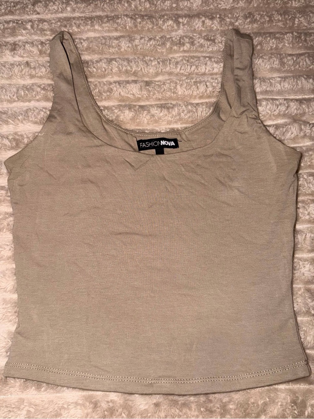 Fashion Nova Women's Tank Top in Beige (small stain)